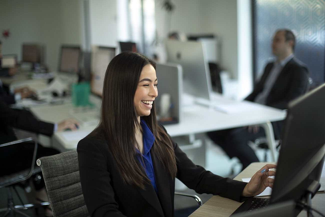 Candid brand photograph in a Melbourne office
