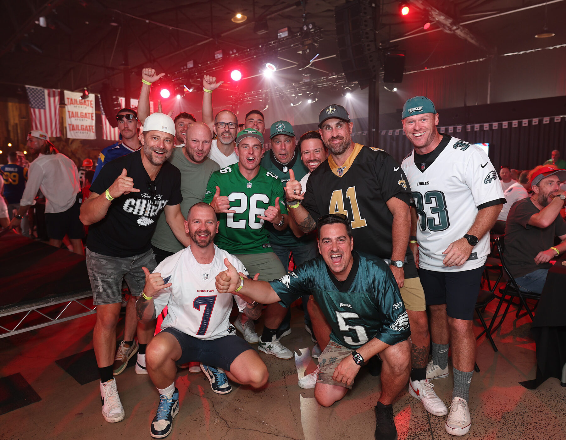 Group of guests at a corporate sports function