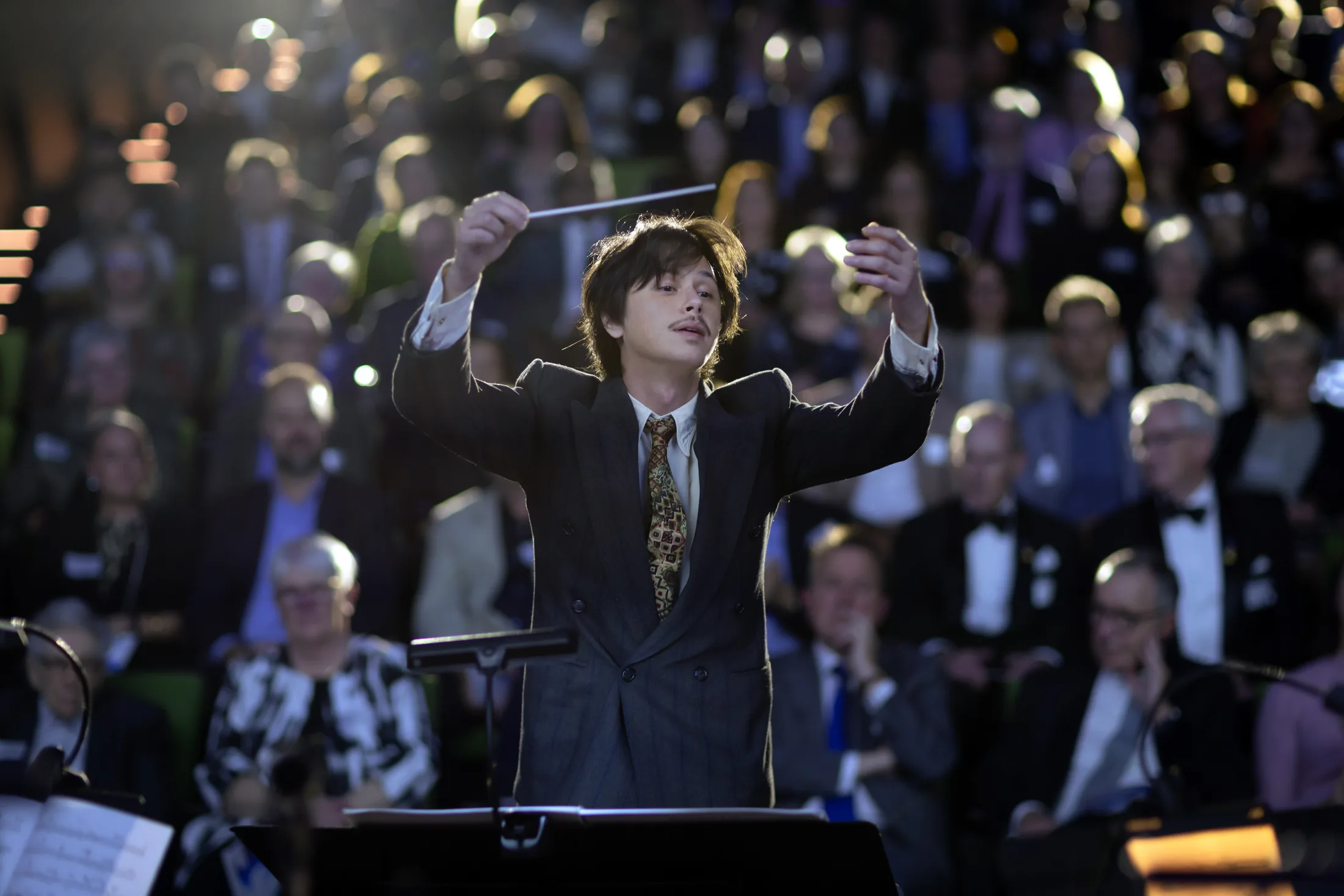 Live conductor performing in front of a Melbourne gala audience