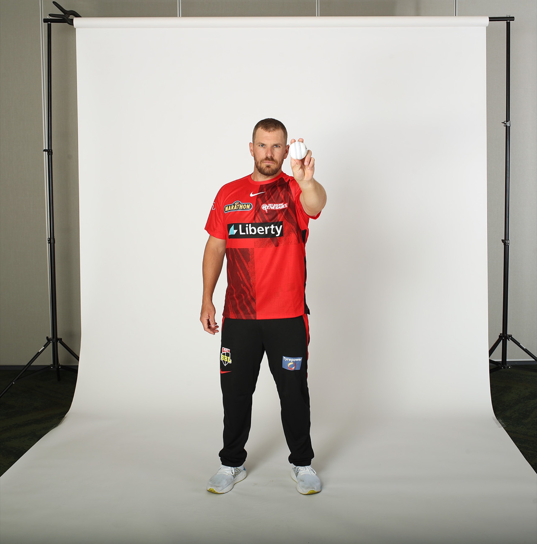 Melbourne Renegades cricketer photographed for a branded campaign